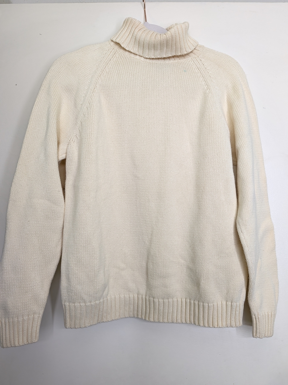Lands' End Cream Turtleneck Sweater